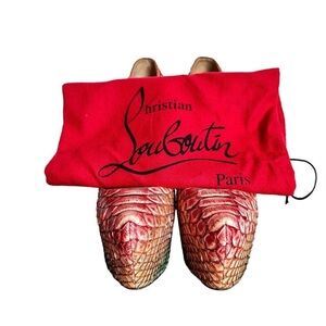 Christian Louboutin Metallic Snakeskin Shoes